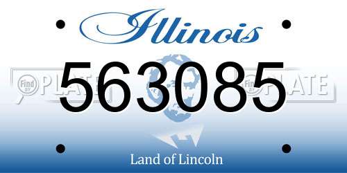 563085 Illinois License Plate
