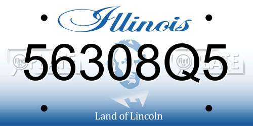 56308Q5 Illinois License Plate
