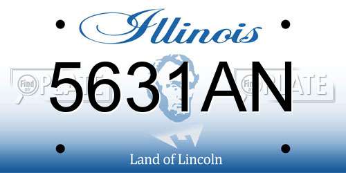 5631AN Illinois License Plate