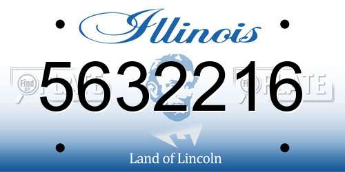 5632216 Illinois License Plate