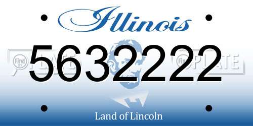 5632222 Illinois License Plate