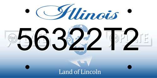 56322T2 Illinois License Plate