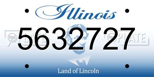 5632727 Illinois License Plate