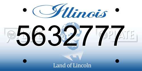 5632777 Illinois License Plate