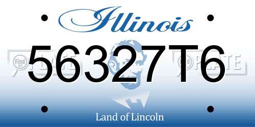 56327T6 Illinois License Plate
