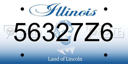 56327Z6 Illinois License Plate