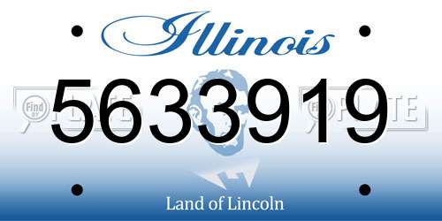 5633919 Illinois License Plate