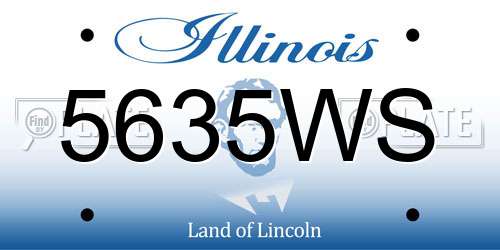 5635WS Illinois License Plate