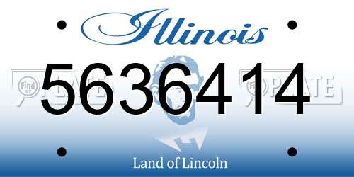5636414 Illinois License Plate