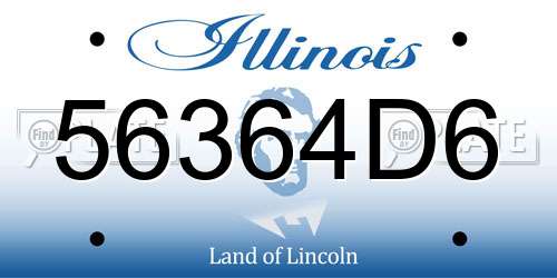 56364D6 Illinois License Plate