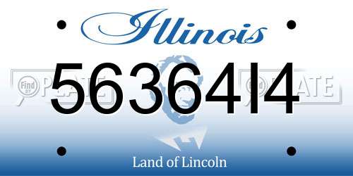 56364I4 Illinois License Plate