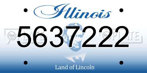 5637222 Illinois License Plate