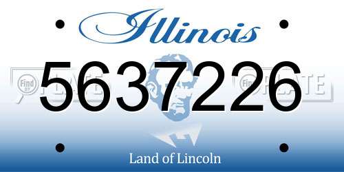 5637226 Illinois License Plate