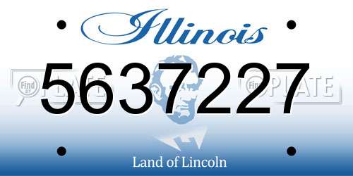5637227 Illinois License Plate
