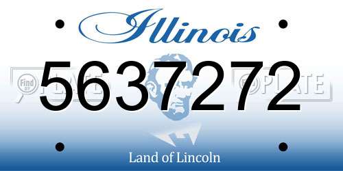 5637272 Illinois License Plate