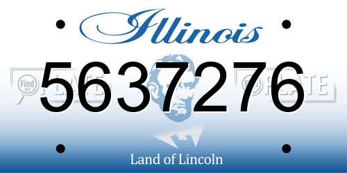 5637276 Illinois License Plate