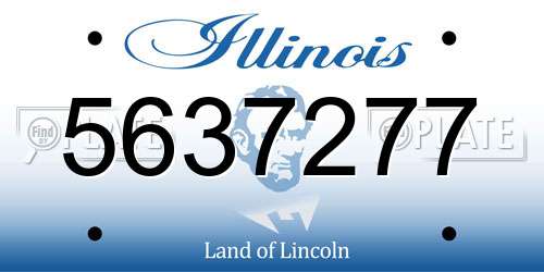 5637277 Illinois License Plate