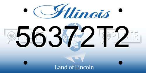 56372T2 Illinois License Plate
