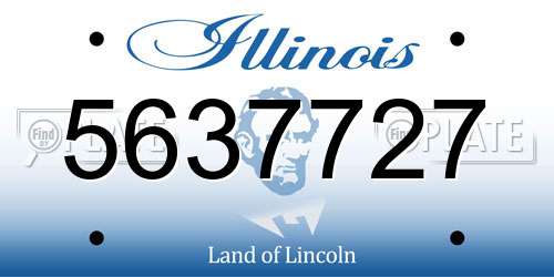 5637727 Illinois License Plate