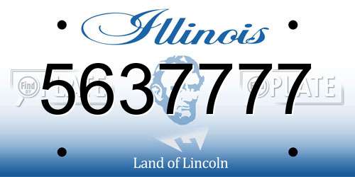 5637777 Illinois License Plate