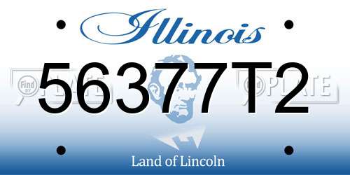 56377T2 Illinois License Plate