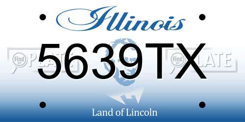 5639TX Illinois License Plate