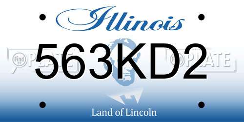 563KD2 Illinois License Plate