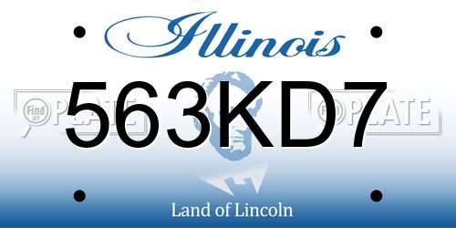 563KD7 Illinois License Plate