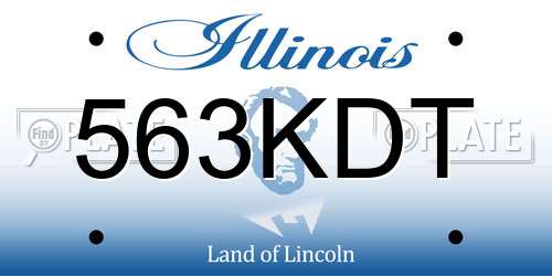 563KDT Illinois License Plate
