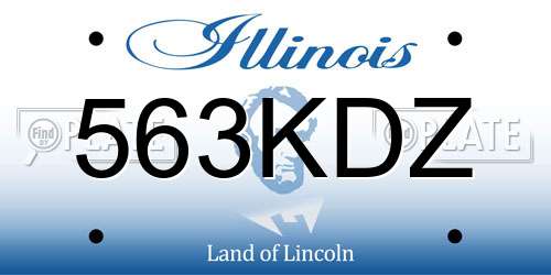 563KDZ Illinois License Plate
