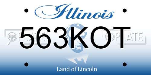 563KOT Illinois License Plate