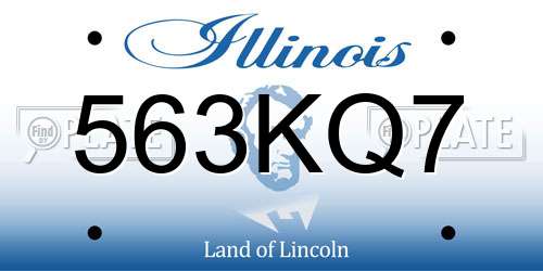 563KQ7 Illinois License Plate