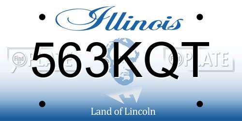 563KQT Illinois License Plate