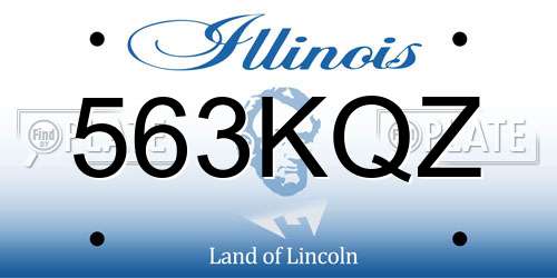 563KQZ Illinois License Plate