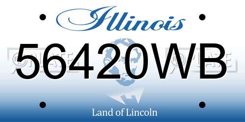 56420WB Illinois License Plate