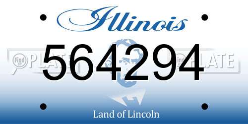 564294 Illinois License Plate