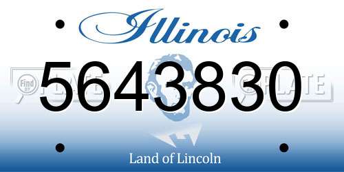 5643830 Illinois License Plate