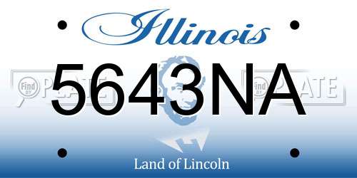 5643NA Illinois License Plate