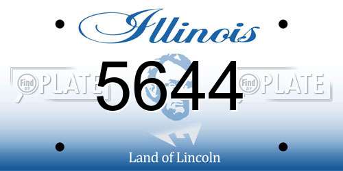 5644 Illinois License Plate