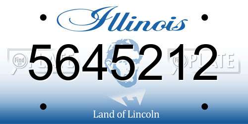 5645212 Illinois License Plate