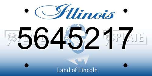 5645217 Illinois License Plate