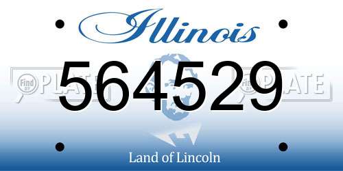 564529 Illinois License Plate