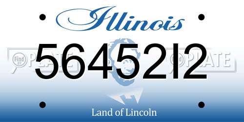 56452I2 Illinois License Plate
