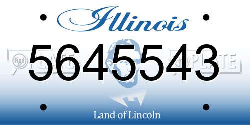 5645543 Illinois License Plate