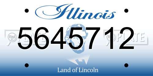 5645712 Illinois License Plate