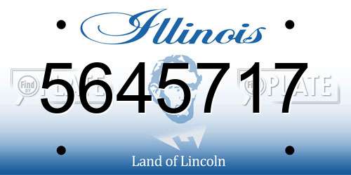 5645717 Illinois License Plate