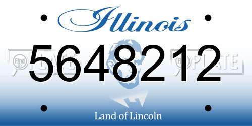 5648212 Illinois License Plate