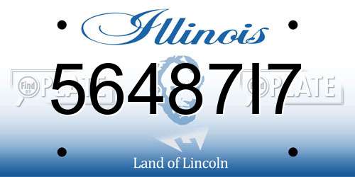 56487I7 Illinois License Plate