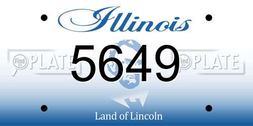5649 Illinois License Plate