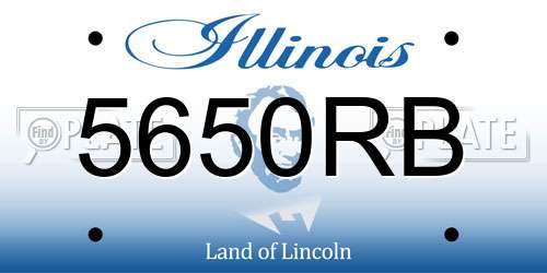5650RB Illinois License Plate